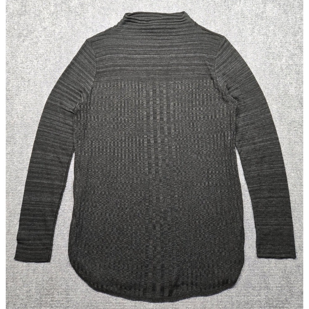 New Directions Sweater Womens L Black Funnel Neck Ribbed Pullover Top New